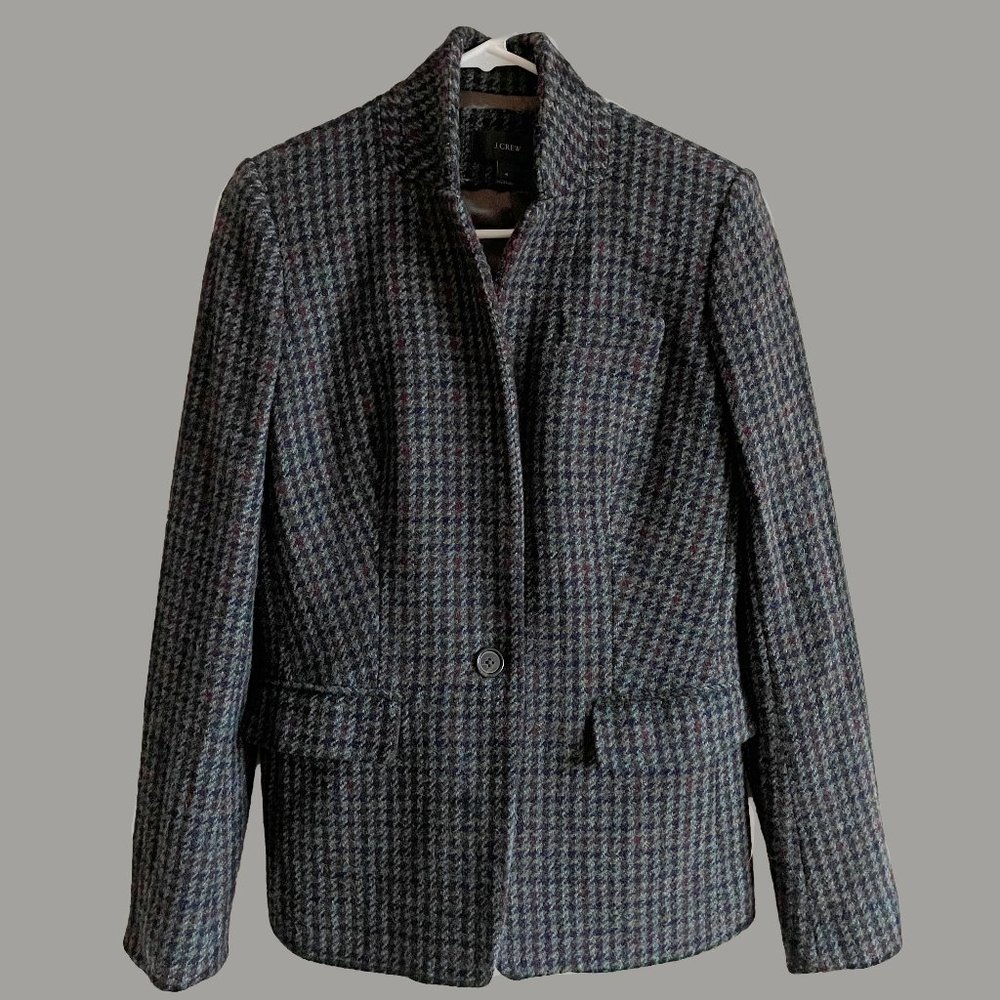JCrew 100% Wool Blazer Green Women Size US 4